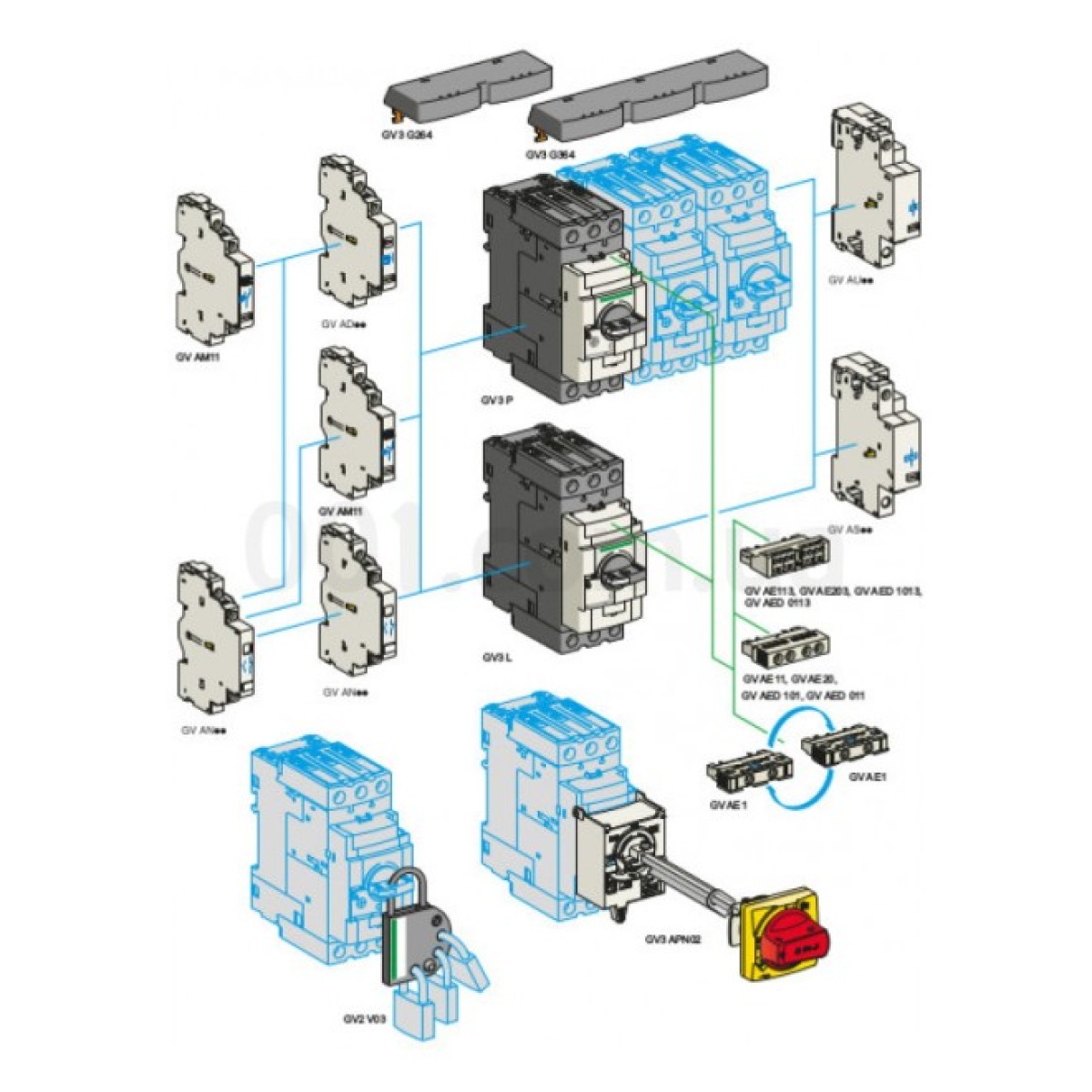 Автоматичний вимикач захисту двигуна TeSys GV3 30-40А, Schneider Electric 98_98.jpg - фото 4