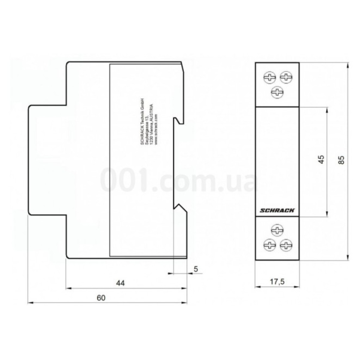 Контактор модульний AMPARO 20А 1НВ+1НЗ 24В AC, Schrack Technik 98_98.jpg - фото 2