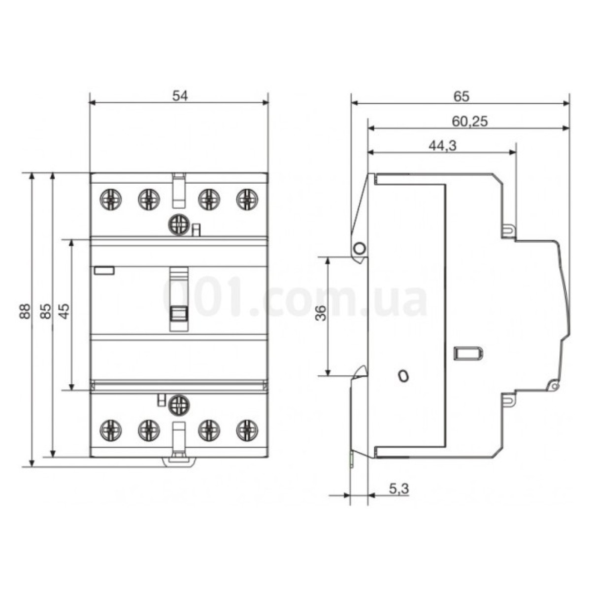 Контактор модульный бесшумный ESC340S 40А 230В AC 3НО, Hager 98_98.jpg - фото 2