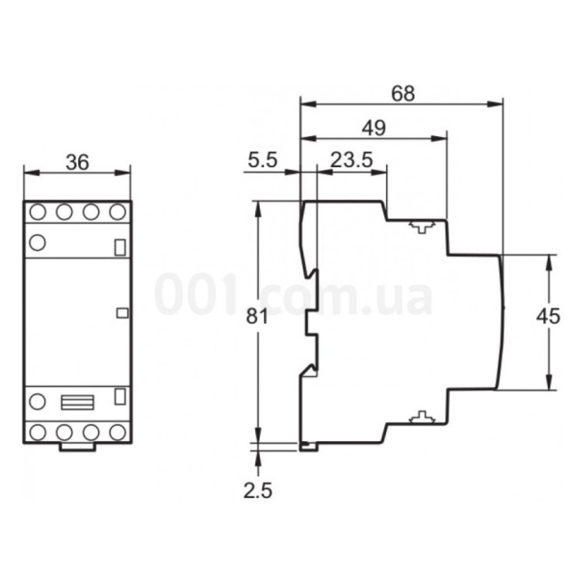 Контактор модульный iCT 16A 2НО+2НЗ 220/240В, Schneider Electric 98_98.jpg - фото 3