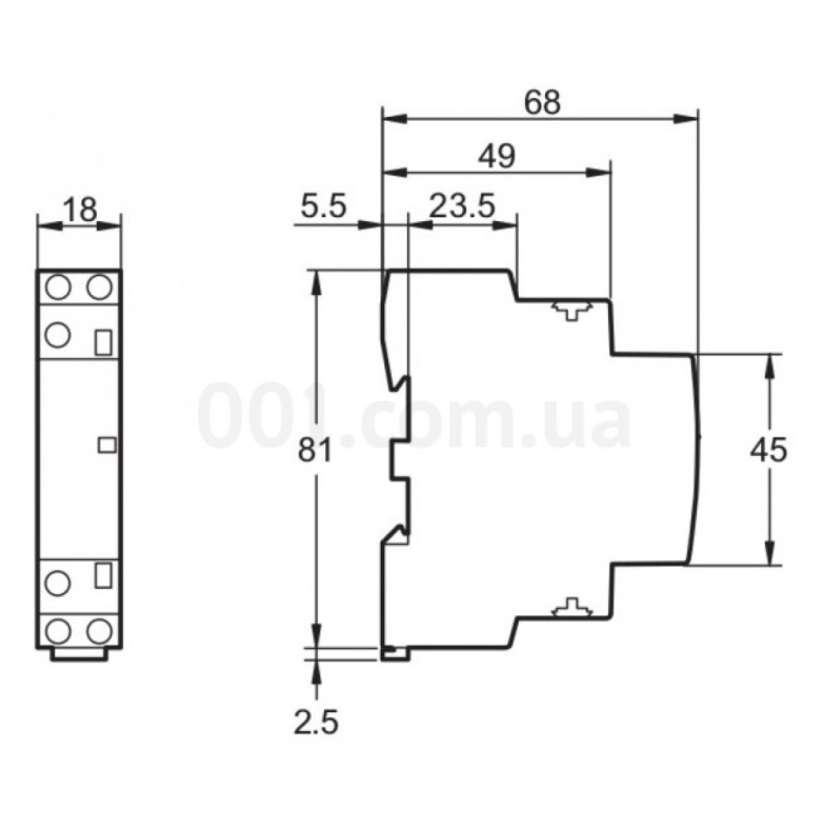 Контактор модульний iCT 20A 2НВ 230/240В АС, Schneider Electric 98_98.jpg - фото 2