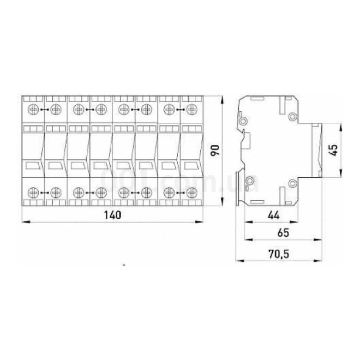 Комбинированный УЗИП e.POmI.3+1 LCF 100/25 класс I+II+III 3P+N-PE моноблок, KIWA (E.NEXT) 98_98.jpg - фото 2