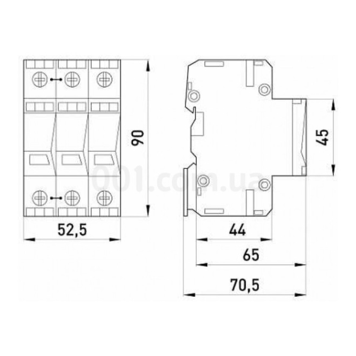 Комбинированный УЗИП e.POmI.1+1 LCF 50/25 класс I+II+III 1P+N-PE моноблок, KIWA (E.NEXT) 98_98.jpg - фото 2