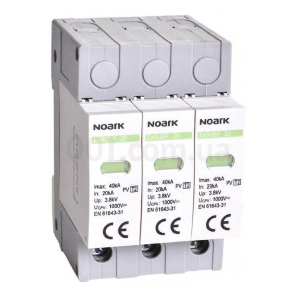 Обмежувач перенапруги Ex9UEP 20 3P 1200 (N) клас ІІ 20кА 1200V DC для не заземлених PV систем, NOARK 256_256.jpg