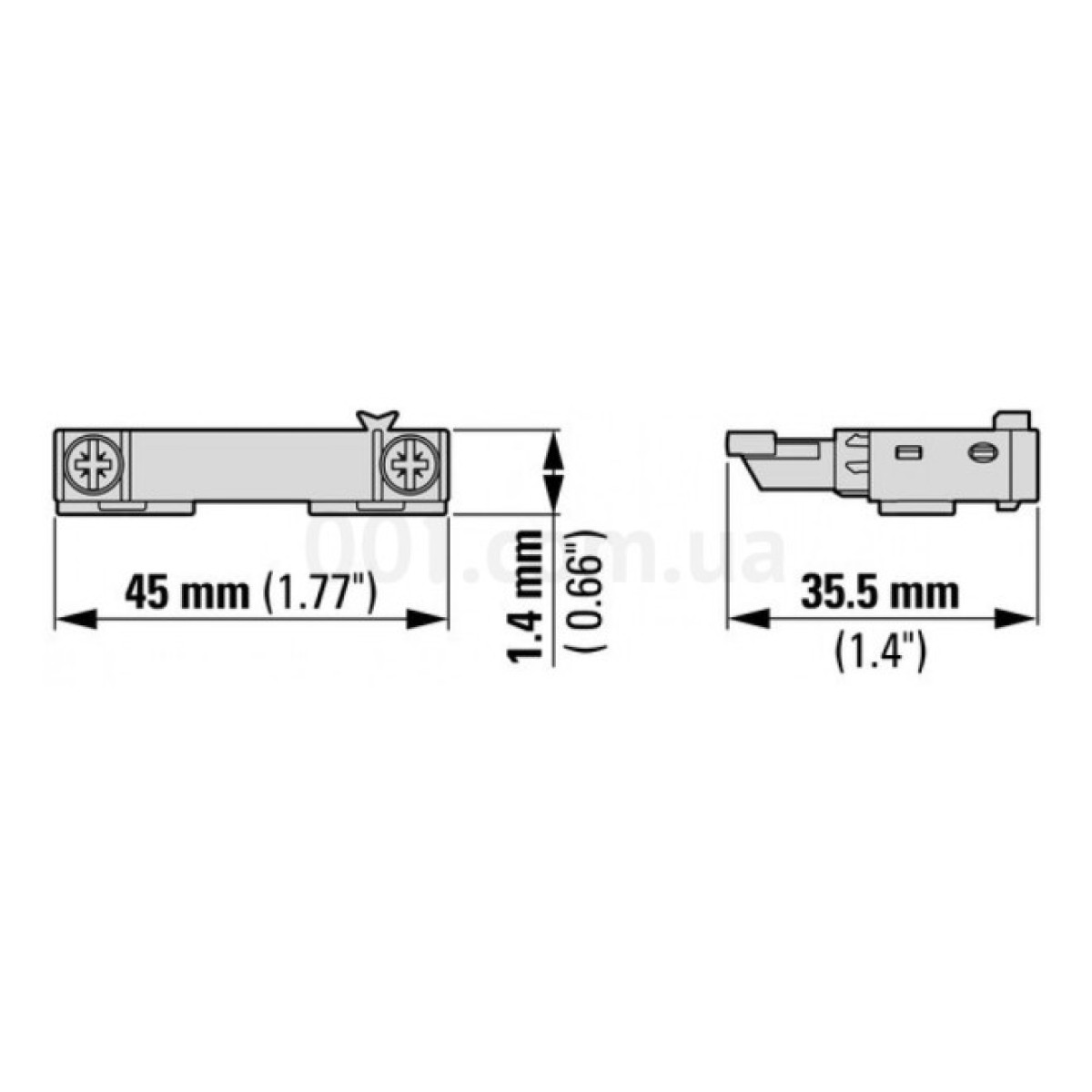 Блок дополнительных контактов NHI-E-10-PKZ0 фронтальный 1НО для PKZM, Eaton 98_98.jpg - фото 2