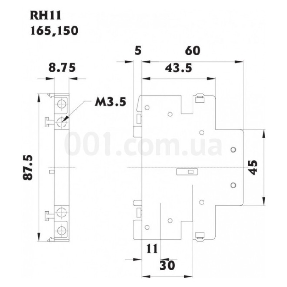 Контакты дополнительные RH 11 (1НО+1НЗ), ETI 98_98.jpg - фото 2