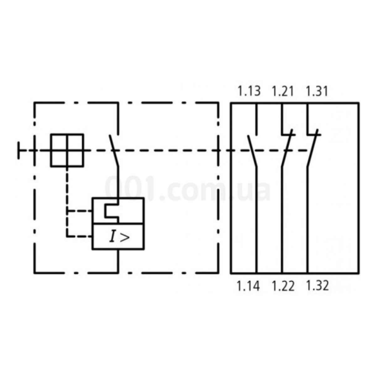 Блок дополнительных контактов NHI12-PKZ0 боковой 1НО+2НЗ для PKZM, Eaton 98_98.jpg - фото 4