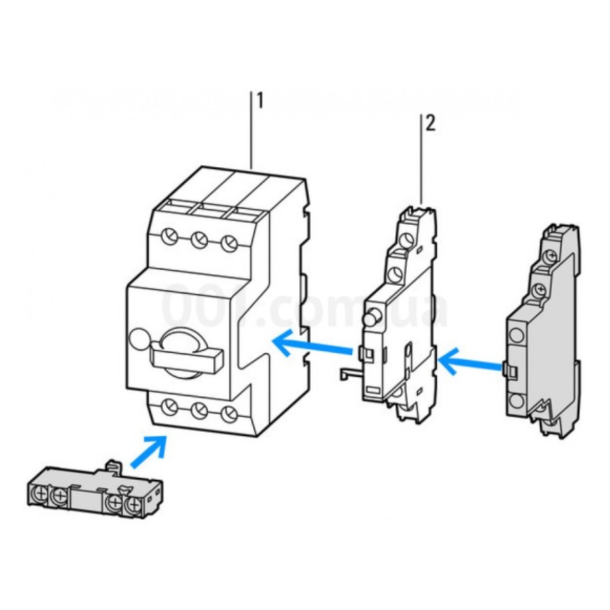 Блок дополнительных контактов NHI-E-10-PKZ0 фронтальный 1НО для PKZM, Eaton 98_98.jpg - фото 4