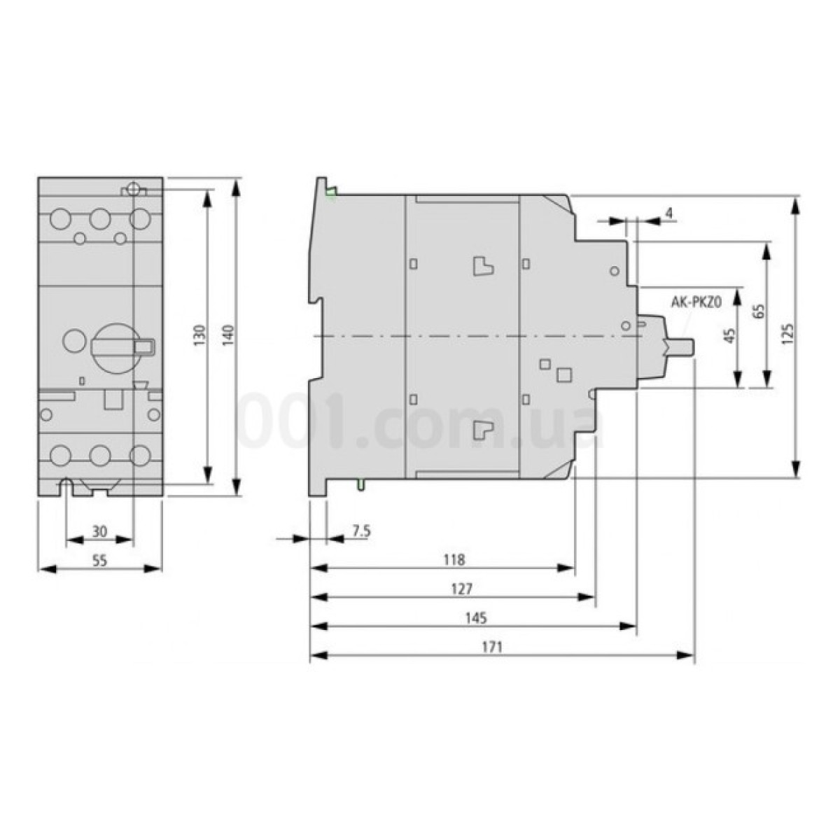 Поворотная ручка AK-PKZ0 с блокировкой к PKZM, Eaton 98_98.jpg - фото 4