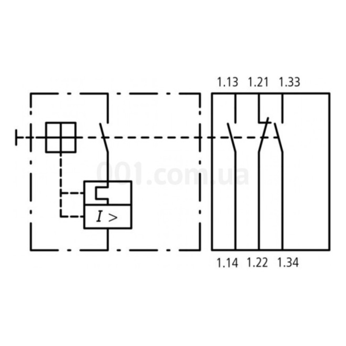 Блок дополнительных контактов NHI21-PKZ0 боковой 2НО+1НЗ для PKZM, Eaton 98_98.jpg - фото 5