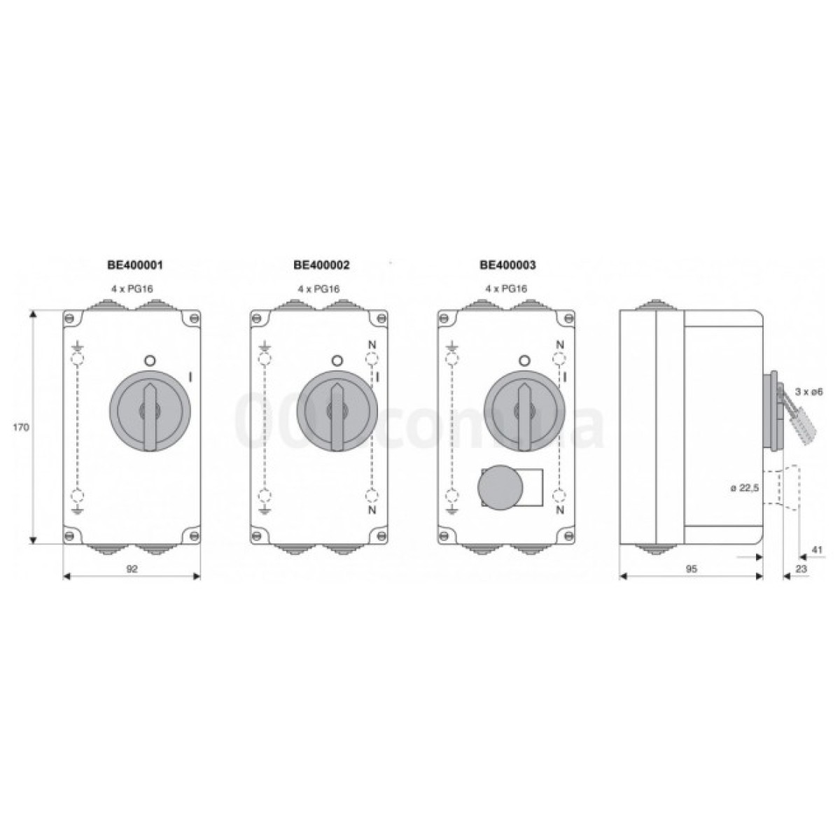 Корпус с кнопкой для BE4 IP54, Schrack Technik 98_98.jpg - фото 2