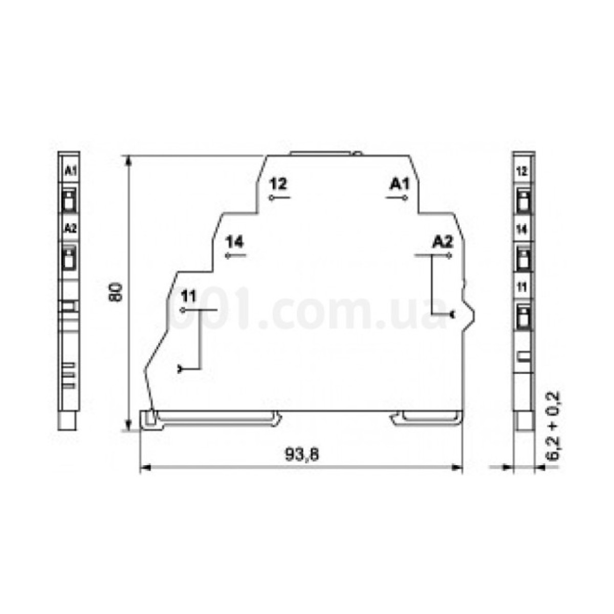 Реле интерфейсное SER1-230 ACDC (электромеханическое, 1CO, 6A AC1, 250V AC), ETI 98_98.jpg - фото 2