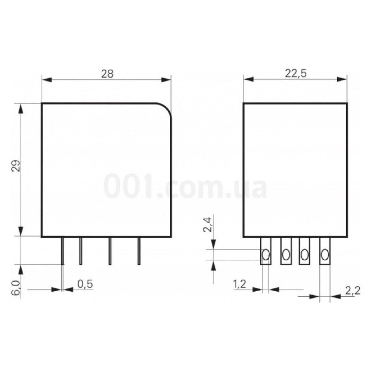 Реле промежуточное 4CO 6А 110В DC+LED+диод, Schrack Technik 98_98.jpg - фото 2