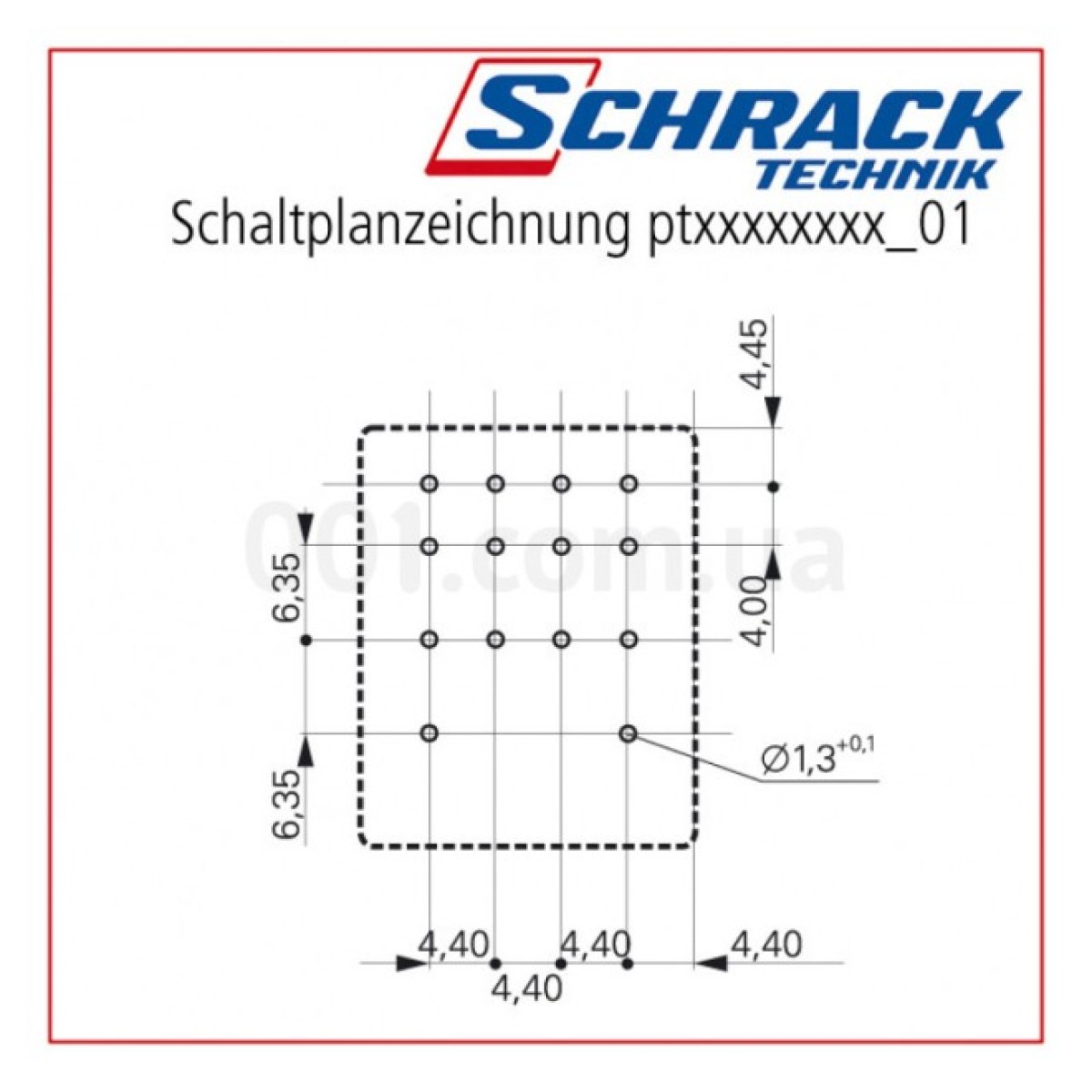 Гнездо с быстрозажимными клеммами 14P 6А для реле PT5, Schrack Technik 98_98.jpg - фото 4