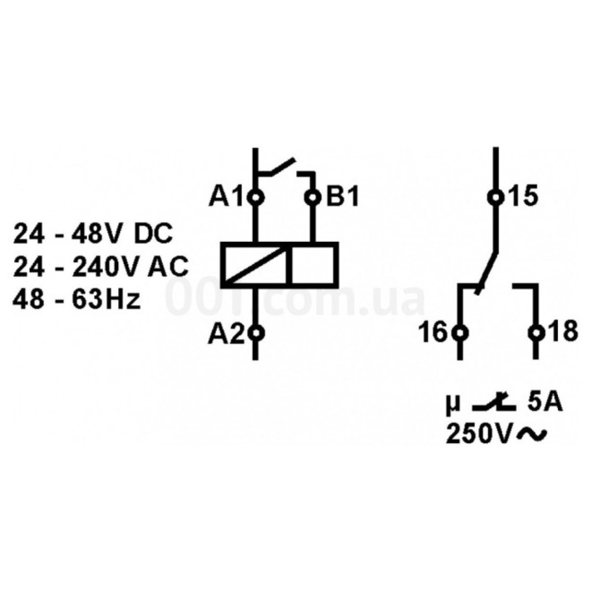 Реле часу AMPARO багатофункційне 24-48В DC / 24-240В AC 1CO 5A, Schrack Technik 98_98.jpg - фото 4