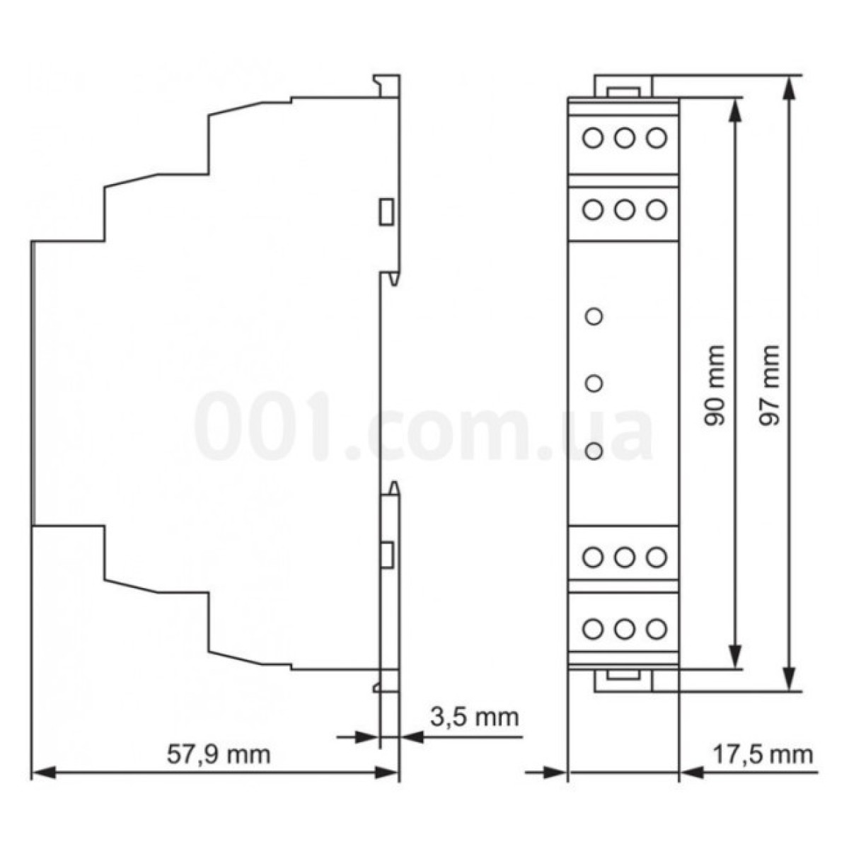 Реле контролю фаз 1CO 5A 400/230В AC регульоване, Schrack Technik 98_98.jpg - фото 3