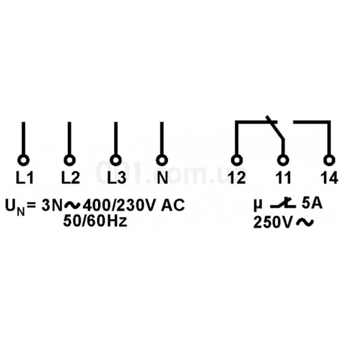 Реле контроля фаз 1CO 5A 400/230В AC регулируемое, Schrack Technik 98_98.jpg - фото 4