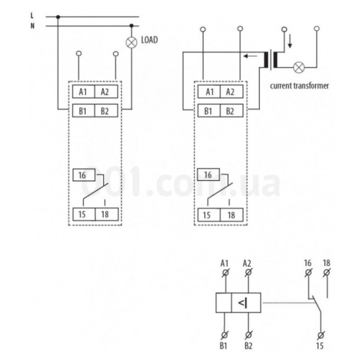 Реле контролю струму PRI-32 UNI 24-240V AC / 24V DC 1..20A, ETI 98_98.jpg - фото 2