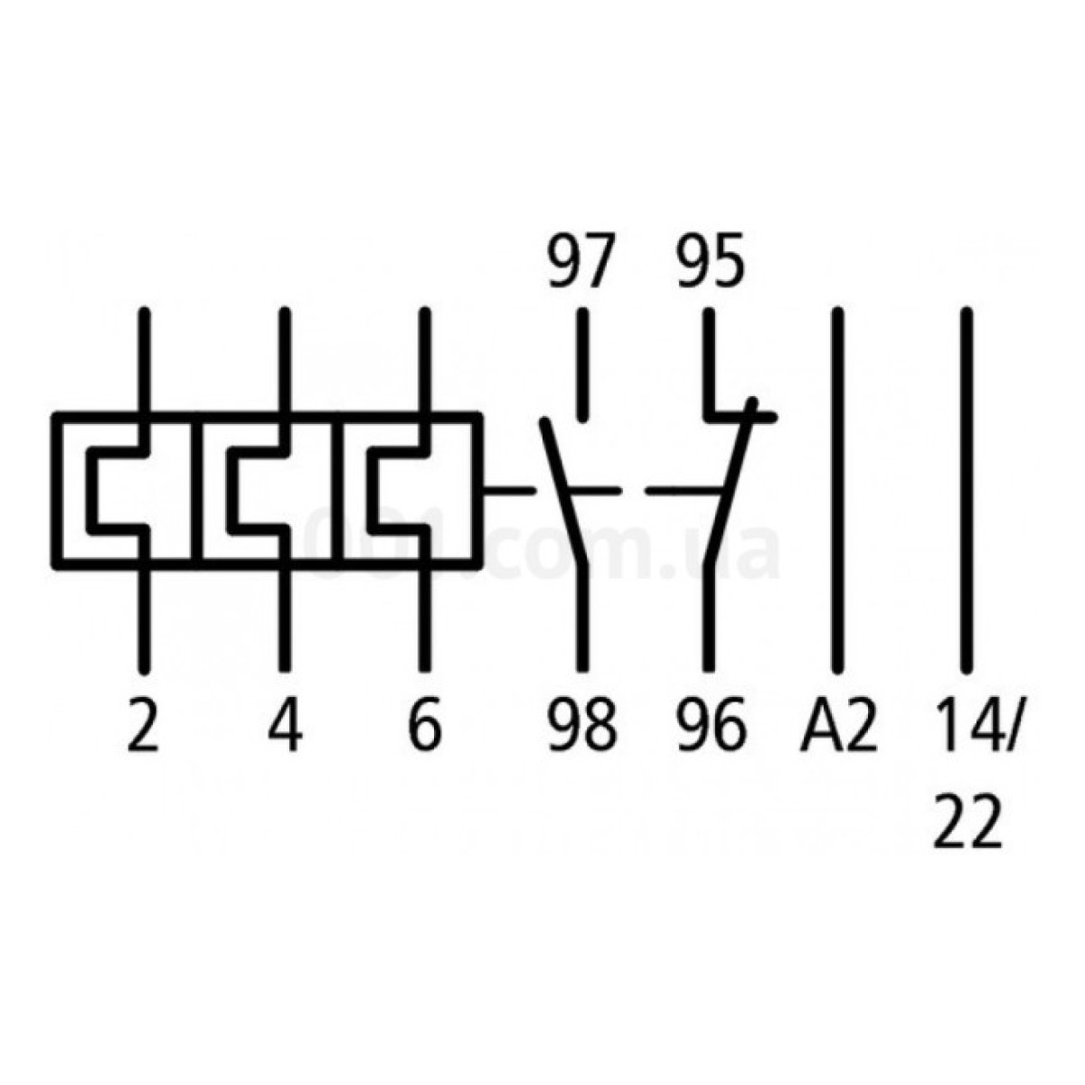 Реле електротеплове ZB12-0,6 Ir=0,4...0,6А для DILM7...15, Eaton (Moeller) 98_98.jpg - фото 2