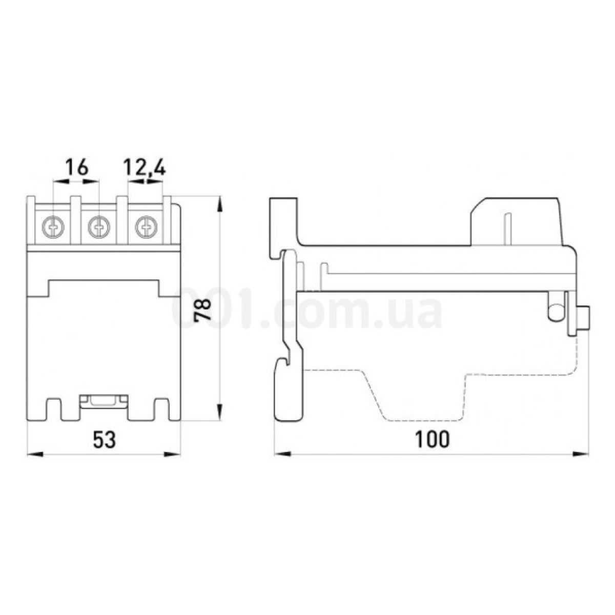 Незалежна основа теплового реле e.industrial.azh.40 для реле на 40А, E.NEXT 98_98.jpg - фото 2