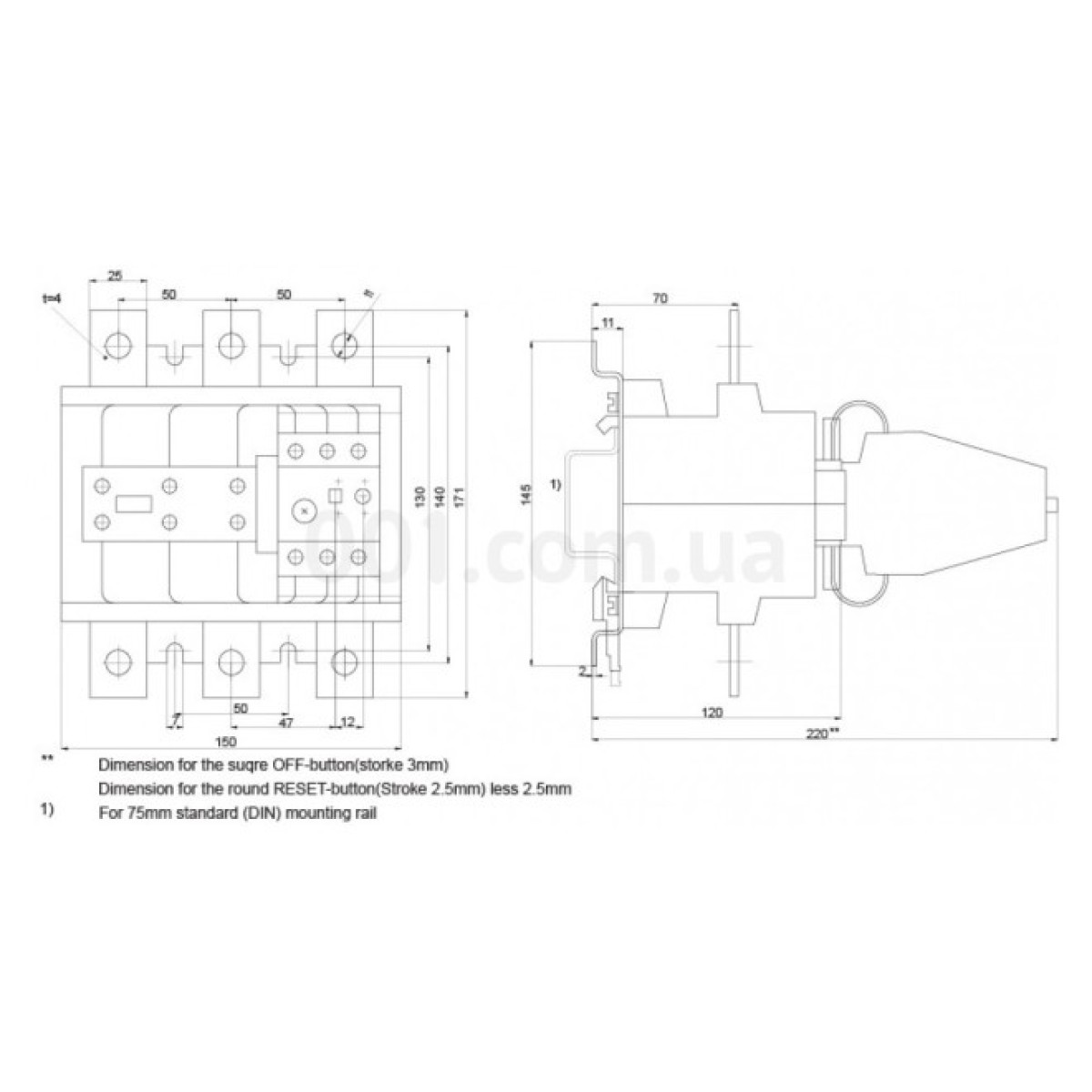 Теплове реле CES-RT4-250 (CES 140…400, Ir=160-250А), ETI 98_98.jpg - фото 2