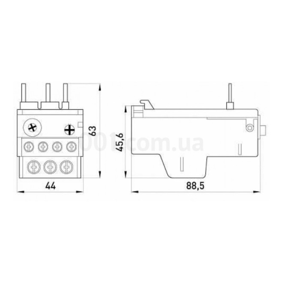 Тепловое реле e.industrial.ukh.22.0,4, In=22А, Ir=0,25-0,4А, E.NEXT 98_98.jpg - фото 2