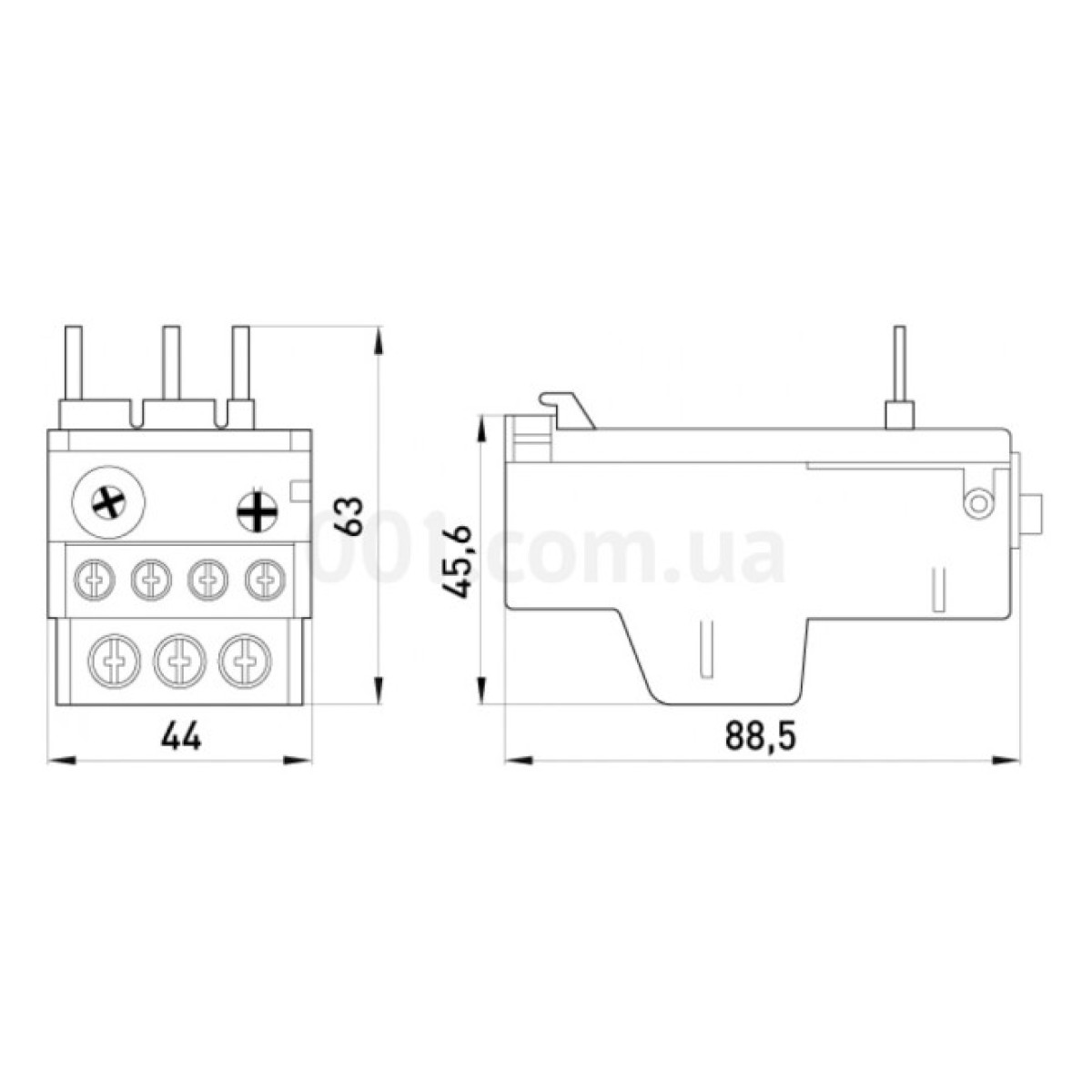 Теплове реле e.industrial.ukh.22.1.6, In=22А, Ir=1-1,6А, E.NEXT 98_98.jpg - фото 2