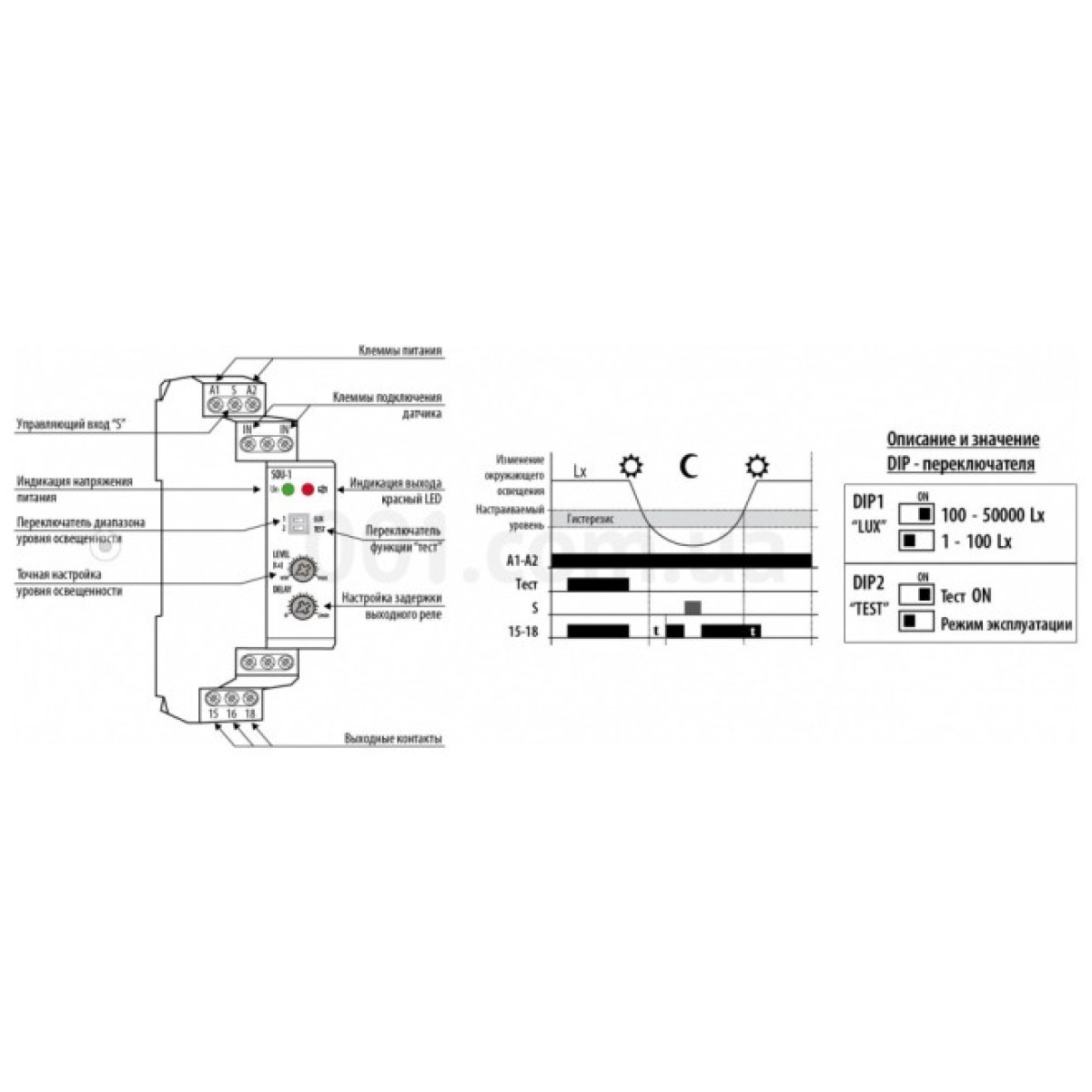 Реле сумеречное SOU-1 230V AC 16A, ETI 98_98.jpg - фото 4