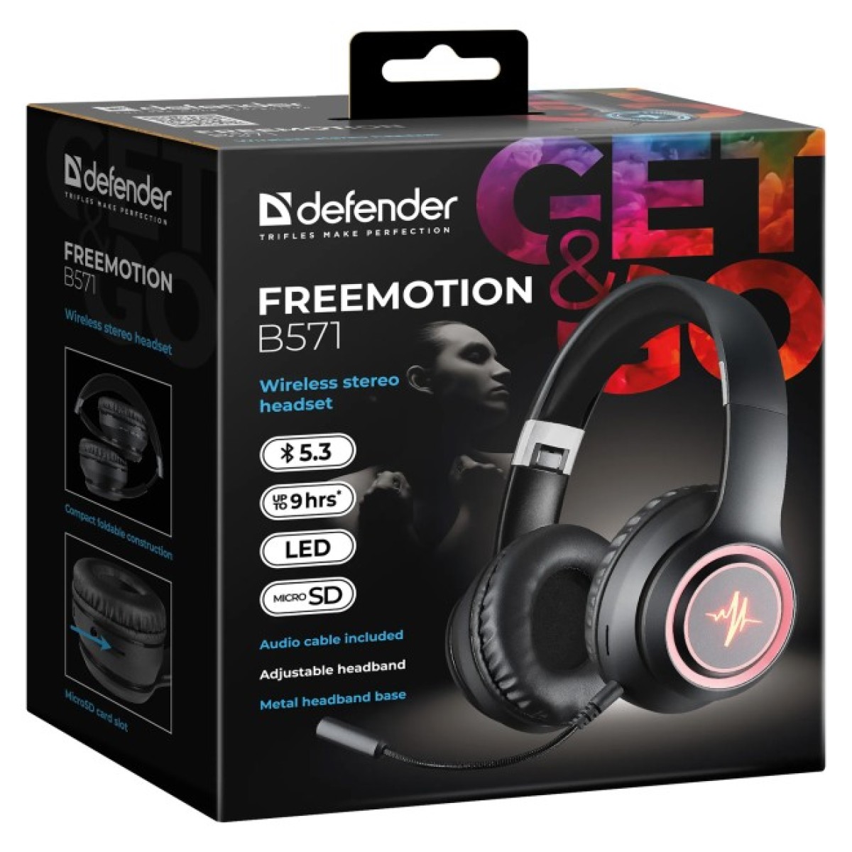 Наушники Defender FreeMotion B571 Bluetooth LED Black (63572) 98_98.jpg - фото 4