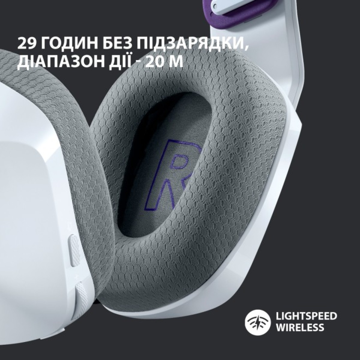 Навушники Logitech G733 Lightspeed Wireless RGB Gaming Headset White (981-000883) 98_98.jpg - фото 9