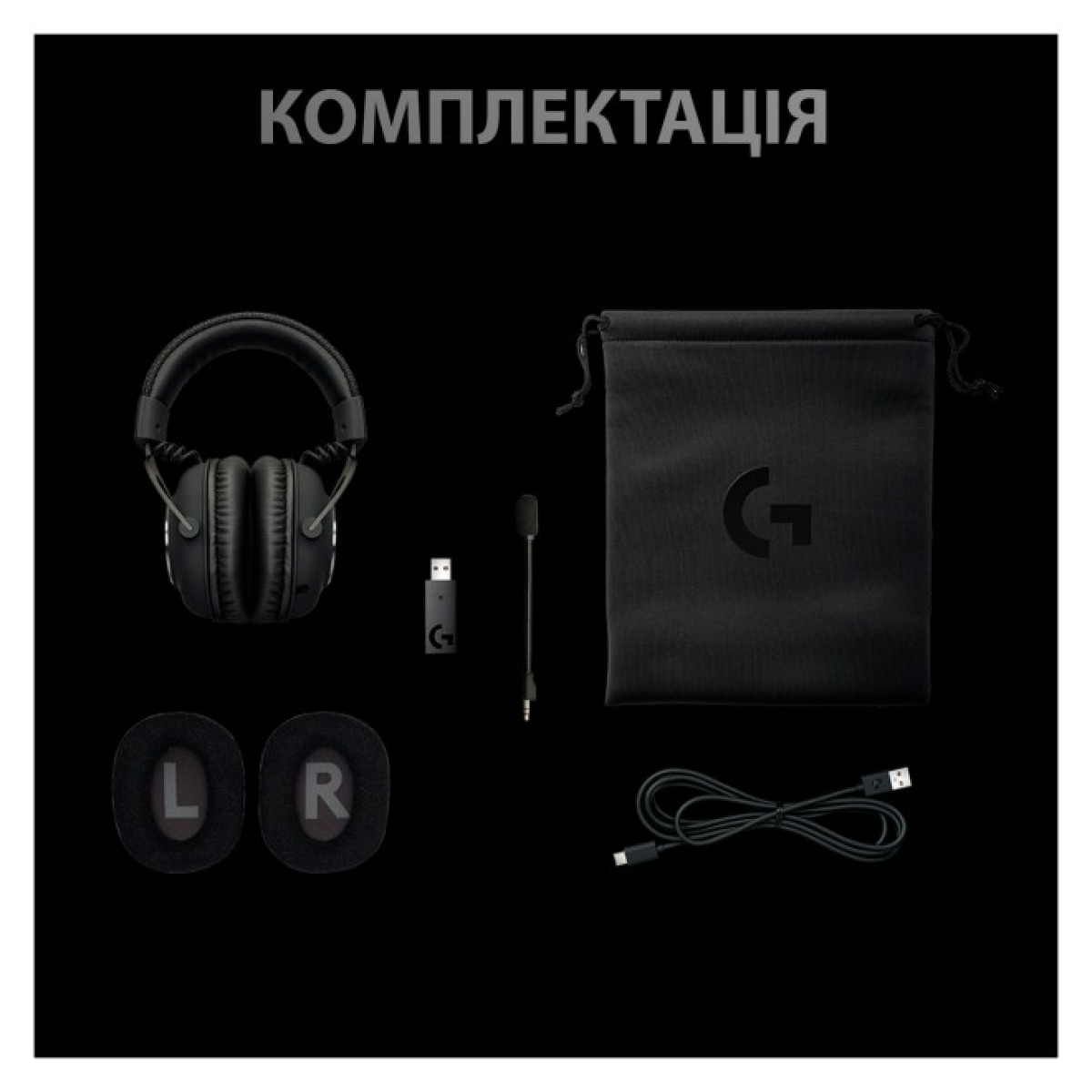 Навушники Logitech G PRO X Wireless Lightspeed Black (981-000907) 98_98.jpg - фото 3