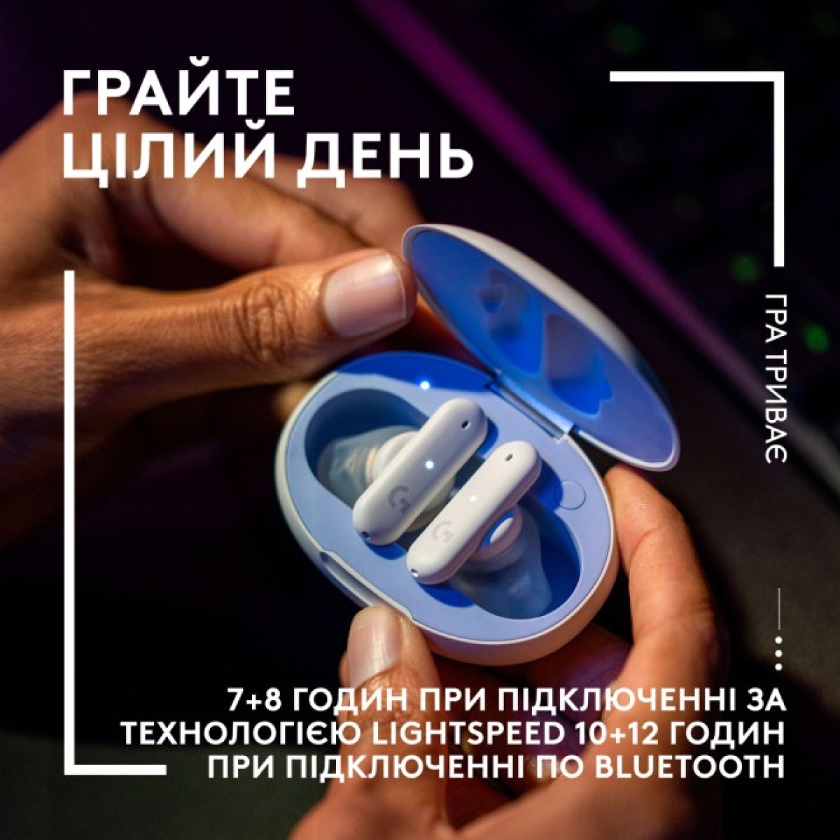 Навушники Logitech FITS True Wireless Gaming Earbuds Black (985-001182) 98_98.jpg - фото 4