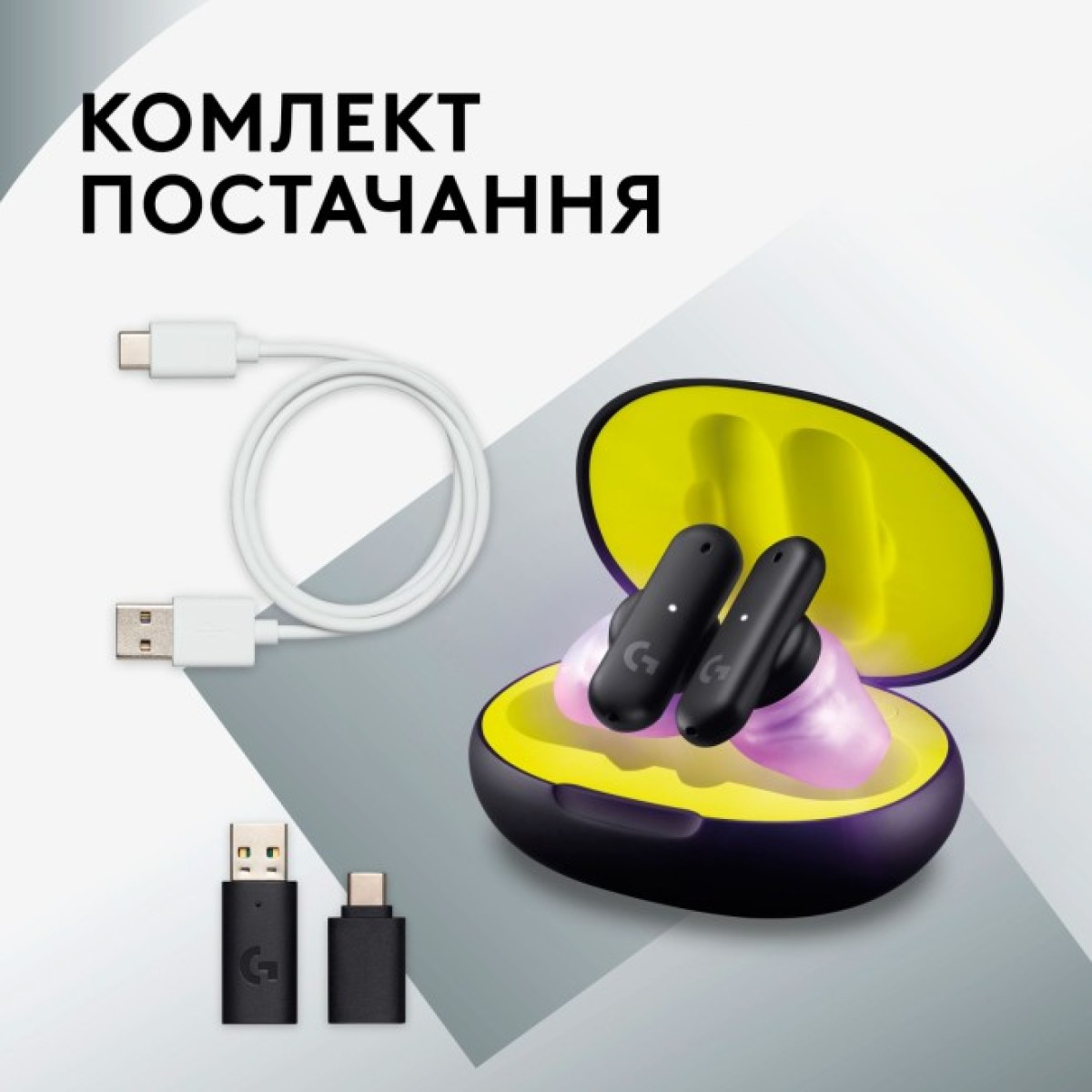 Наушники Logitech FITS True Wireless Gaming Earbuds Black (985-001182) 98_98.jpg - фото 9