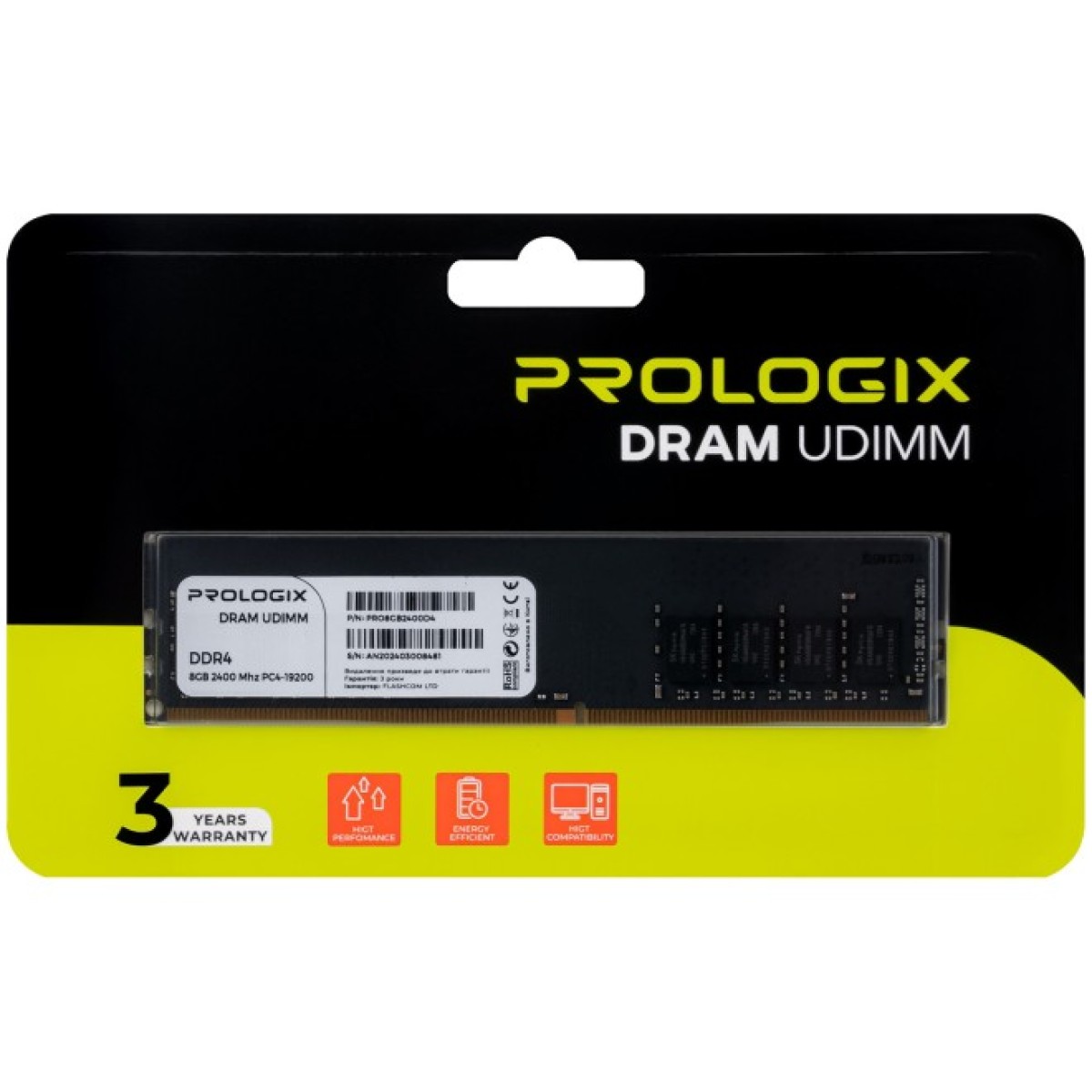 Модуль памяти для компьютера DDR4 8GB 2400 MHz Prologix (PRO8GB2400D4) 98_98.jpg - фото 3