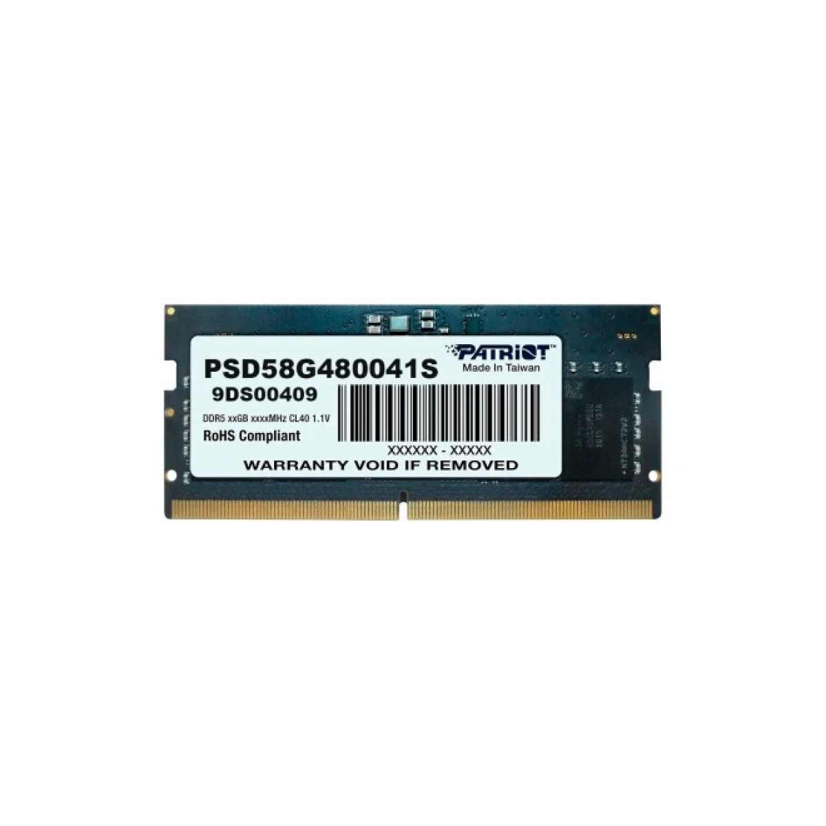 Модуль пам'яті для ноутбука SoDIMM DDR5 8GB 4800 MHz Patriot (PSD58G480041S) 256_256.jpg
