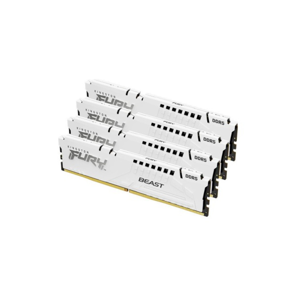 Модуль пам'яті для комп'ютера DDR5 128GB (4x32GB) 5600 MHz FURY Beast White Kingston Fury (ex.HyperX) (KF556C40BWK4-128) 98_98.jpg - фото 2