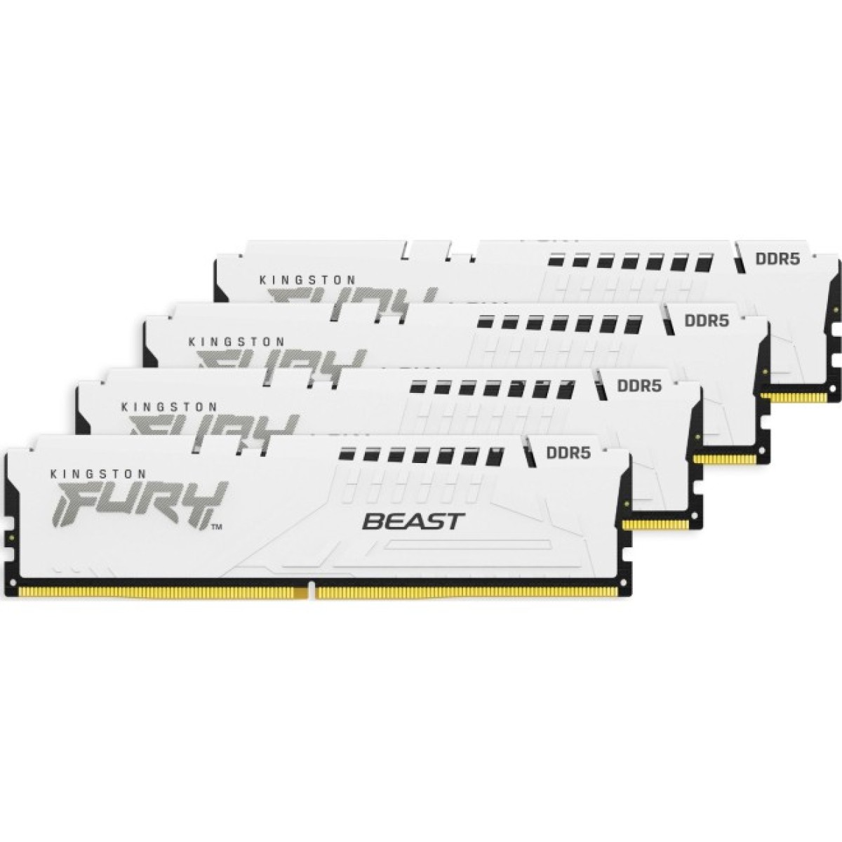 Модуль пам'яті для комп'ютера DDR5 128GB (4x32GB) 5600 MHz FURY Beast White Kingston Fury (ex.HyperX) (KF556C40BWK4-128) 98_98.jpg - фото 4