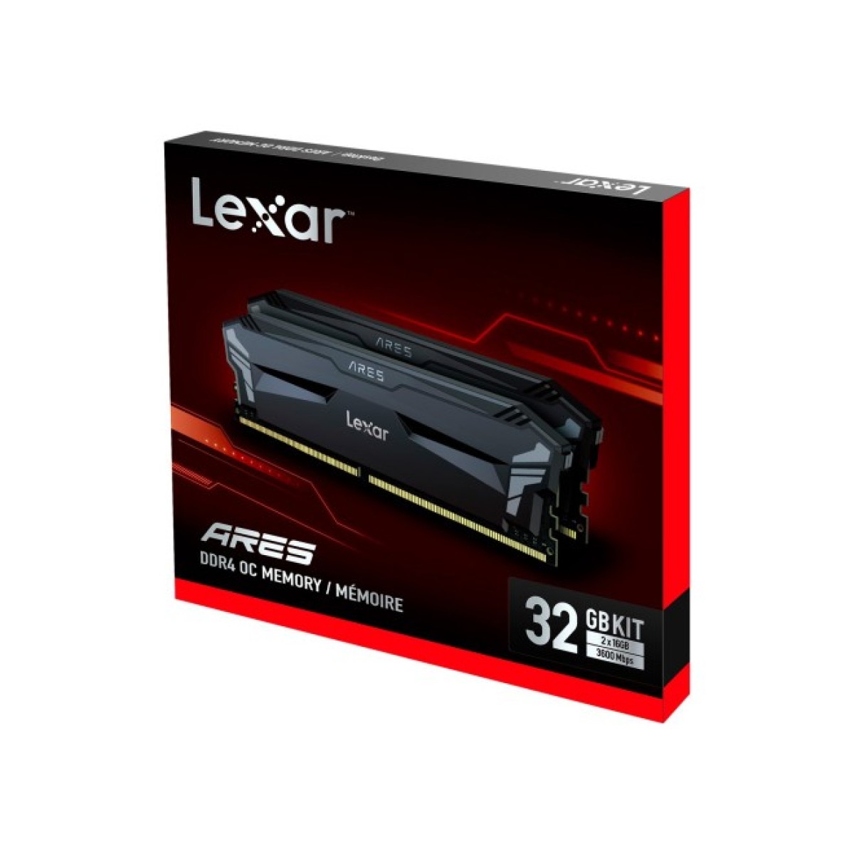 Модуль пам'яті для комп'ютера DDR4 16GB (2x8GB) 3600 MHz Ares Black Lexar (LD4BU008G-R3600GD0A) 98_98.jpg - фото 4