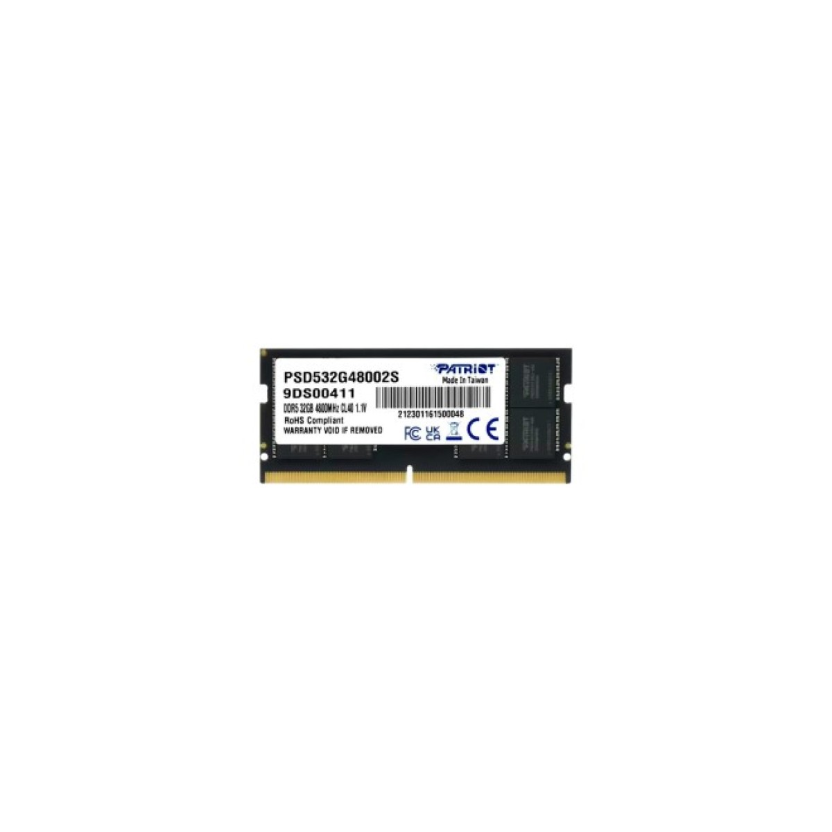 Модуль памяти для ноутбука SoDIMM DDR5 32GB 4800 MHz Patriot (PSD532G48002S) 256_256.jpg