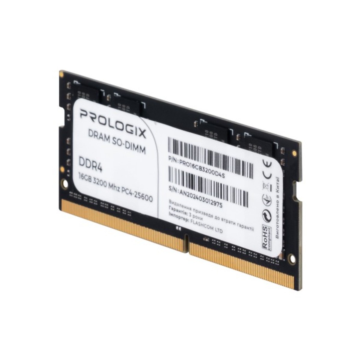 Модуль пам'яті для ноутбука SoDIMM DDR4 16GB 3200 MHz Prologix (PRO16GB3200D4S) 98_98.jpg - фото 3