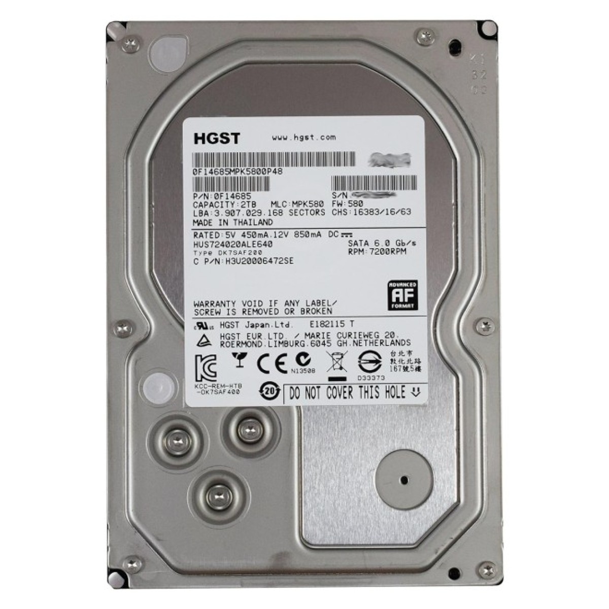 Жесткий диск 3.5" 2TB WDC Hitachi HGST (# HUS724020ALE640 #) 98_98.jpg - фото 2