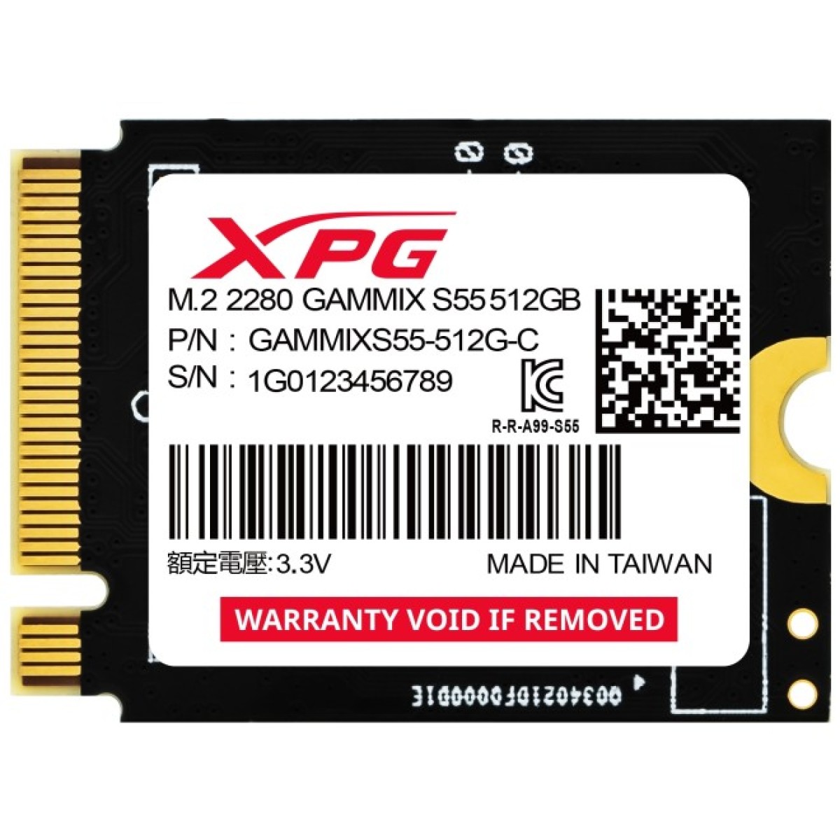 Накопитель SSD M.2 2230 512GB GAMMIX S55 ADATA (SGAMMIXS55-512G-C) 256_256.jpg