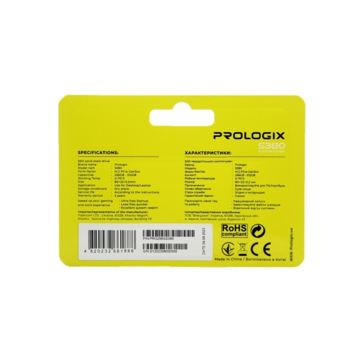 Накопичувач SSD M.2 2280 512GB Prologix (PRO512GS380) 98_98.jpg - фото 4