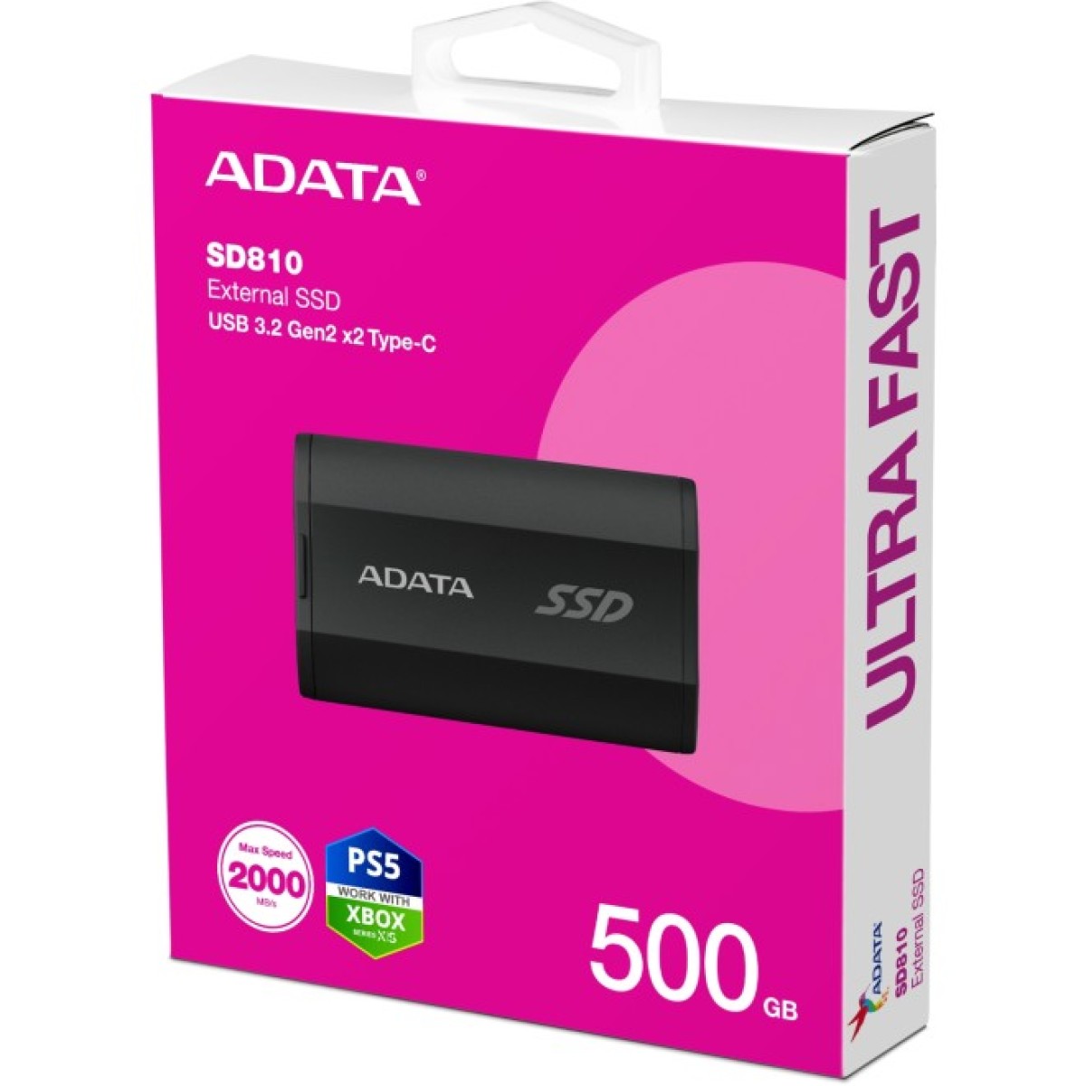 Накопичувач SSD USB 3.2 500GB ADATA (SD810-500G-CBK) 98_98.jpg - фото 4