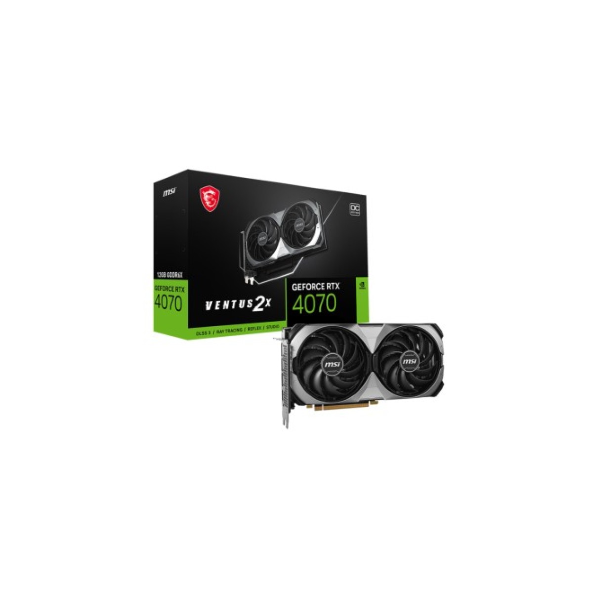 Відеокарта MSI GeForce RTX4070 12Gb VENTUS 2X E OC (RTX 4070 VENTUS 2X E 12G OC) 98_98.jpg - фото 2