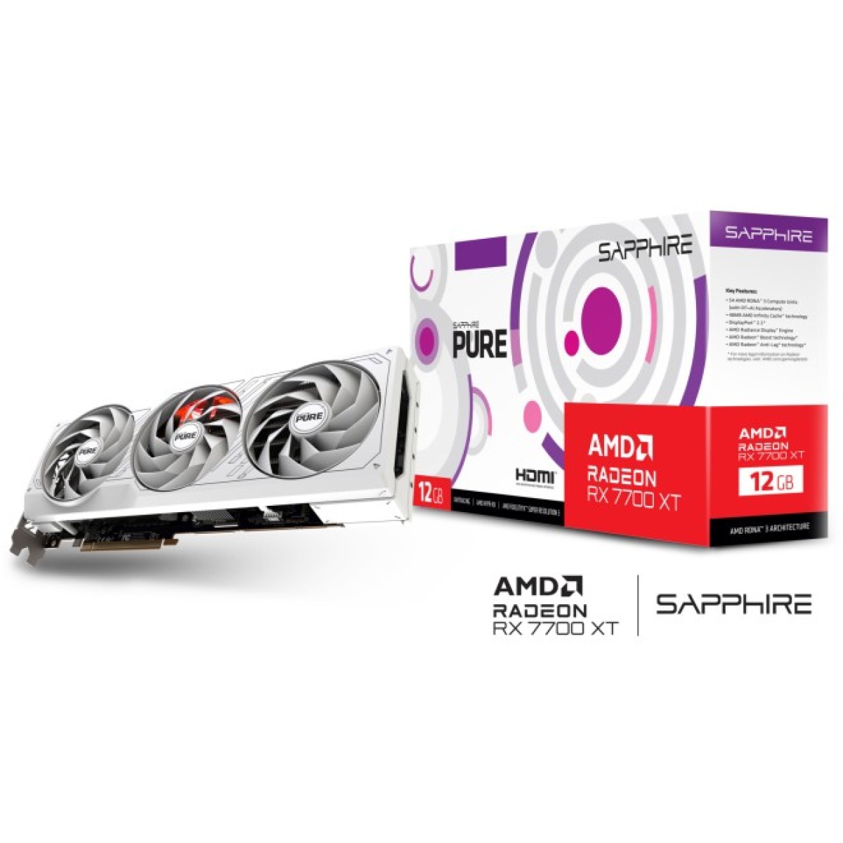 Відеокарта Sapphire Radeon RX 7700 XT 12GB PURE (11335-03-20G) 98_98.jpg - фото 3