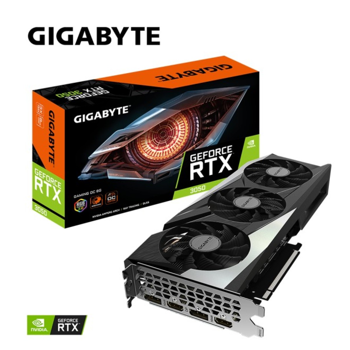 Відеокарта GIGABYTE GeForce RTX3050 8Gb GAMING OC (GV-N3050GAMING OC-8GD) 98_98.jpg - фото 3