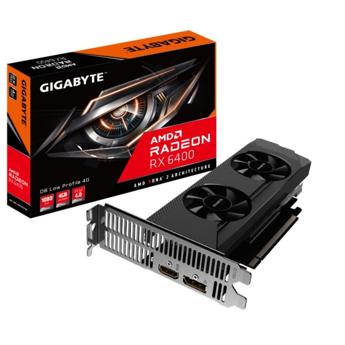 Відеокарта GIGABYTE Radeon RX 6400 4Gb LP (GV-R64D6-4GL) 98_98.jpg - фото 1