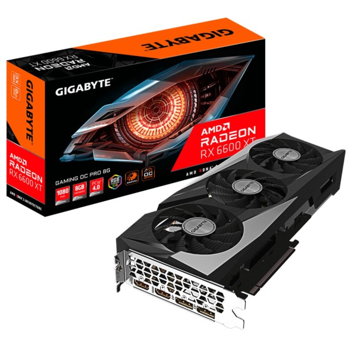 Відеокарта GIGABYTE Radeon RX 6600 XT 8Gb GAMING PRO OC (GV-R66XTGAMINGOC PRO-8GD) 98_98.jpg - фото 1