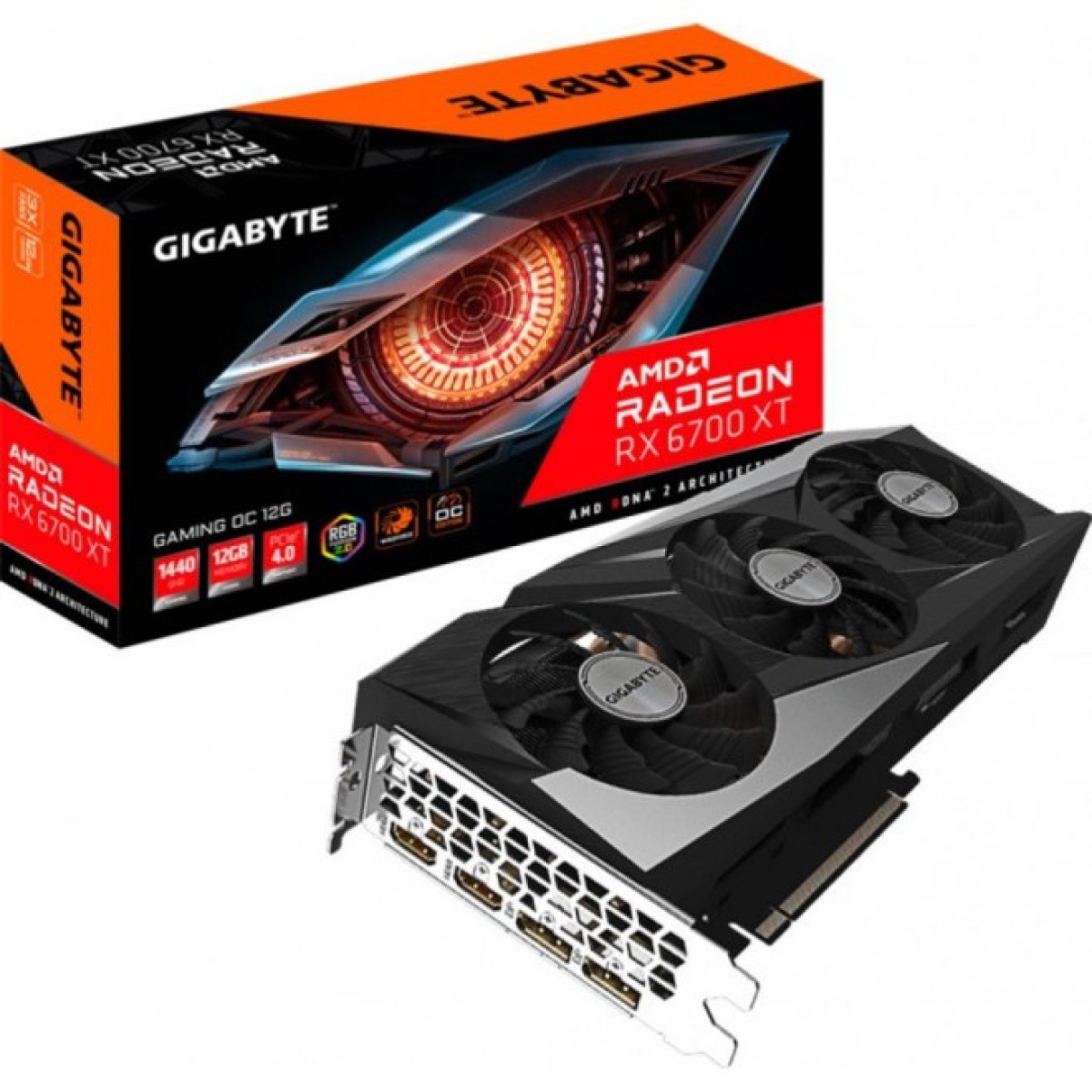 Відеокарта GIGABYTE Radeon RX 6700 XT 12Gb GAMING OC (GV-R67XTGAMING OC-12GD) 98_98.jpg - фото 1